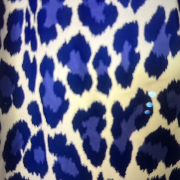 Jude Connally dress. Blue and white Leopard print. 80% nylon 20%spandex. - Picture 7 of 8